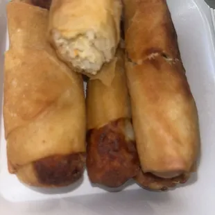 3. Crispy Chicken Egg Rolls were savory, crunchy &amp; paired with a sweet &amp; tangy sauce - 9/10 stars