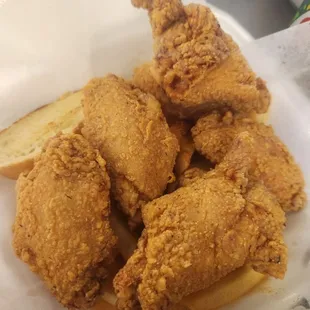6 pc wings,fries,Roll