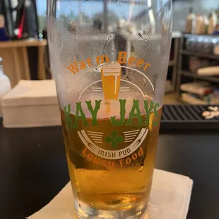 a glass of beer
