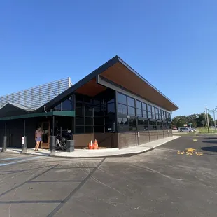 the front of the building