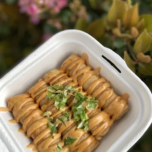 Cheeseburger lumpia!