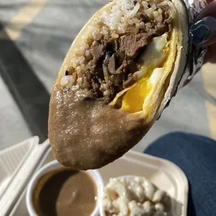 Loco moco burrito