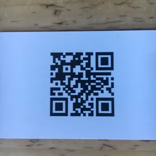 a qr code on a piece of paper