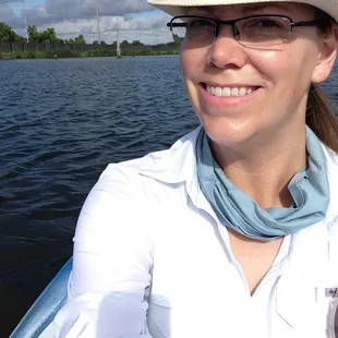 New Orleans in the background, on my kayak tour of the Bayou Bienvenue, June 9th 2014.