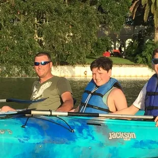 Family in front of Galatoire House, Park Island, Bayou St John