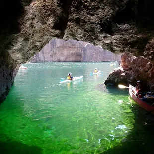 View from inside the "Emerald Cave"