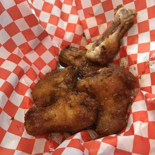 Jerk Chicken Wings - Small order!  These are crispy, sweet and delicious! I have to get these whenever I go to this truck!