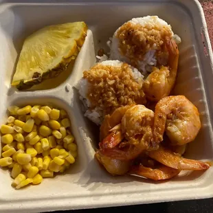 Spicy garlic shrimp from one of the food trucks. Wonderful.