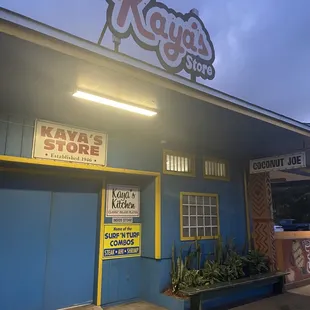 Front of store