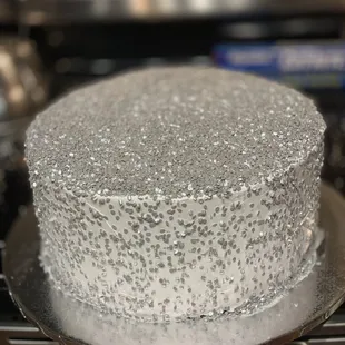 a frosted cake