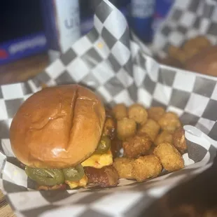 Pimento cheeseburger add jalapeños.