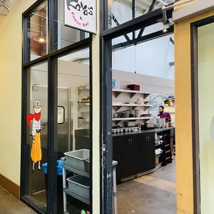 a view of the kitchen