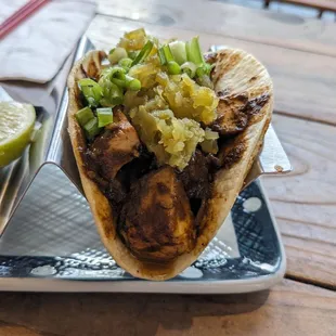 Mole Tofu Taco