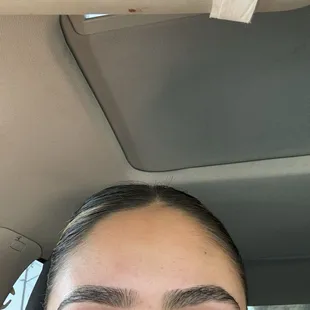 how my eyebrow looked BEFORE, freshly threaded