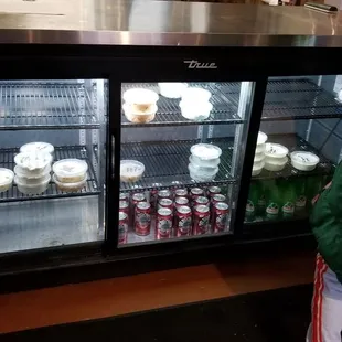 Deli case Kayrouz Delicatessen. Later in day, so had been hit hard. Come on in and get some great food!