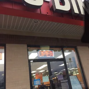 the front of the restaurant