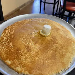 Medium pizza size pancake
