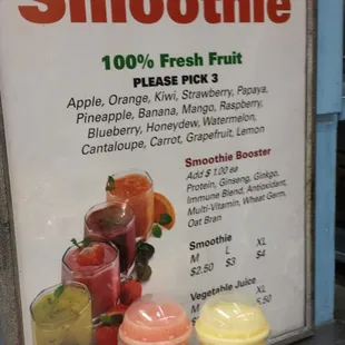 a smoothie and a smoothie