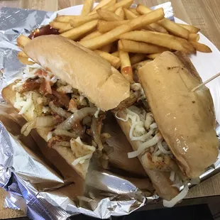 My first time there I ordered the chicken cheesesteak with fries every thing tasted good and the bread was good also I will be back .