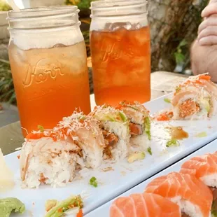 Giant peach tea for $3.99 (unlimited refill!)