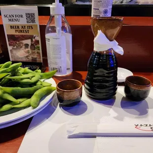 House Sake and Edamame