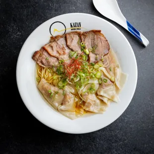 #1 Our Signature Clear Chicken Broth with Chashu and Wonton