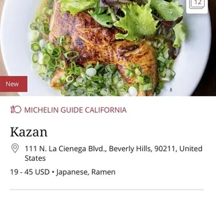 Kazan is on Michelin Guide!!