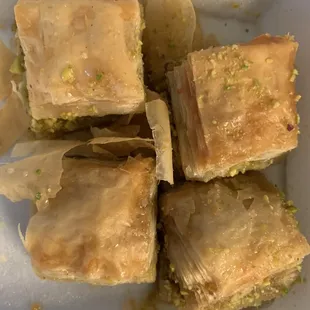 Complimentary baklava, yum!