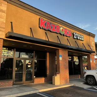 the front of the restaurant