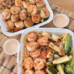 Hibachi Lunch and Shrimp Lo Mein Noodle DELICIOUS - November 2, 2023
