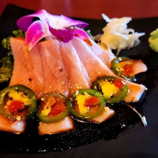 a close up of a plate of food