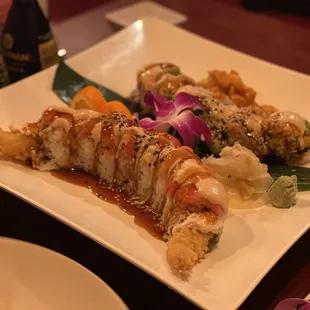 Hot Night Roll (front) Popcorn Lobster Roll (back)