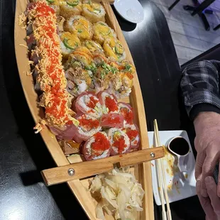 sushi, sashimi, sushi and sashimi, food