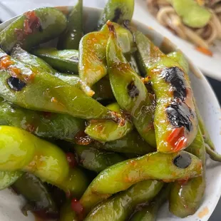 Spicy edamame