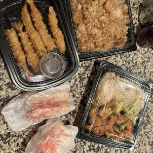 a variety of food in plastic containers