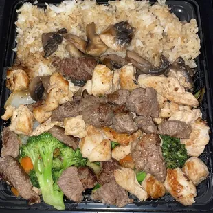 Teriyaki steak and chicken $15