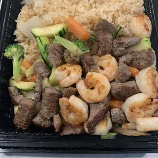 Steak/shrimp hibachi