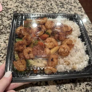 Hibachi shrimp with extra shrimp $3