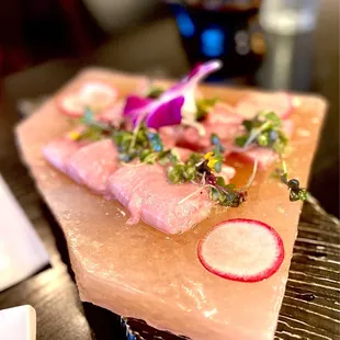 Toro on Himalayan Salt Block