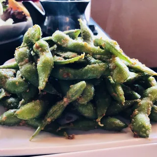 Spicy Garlic Edamame Plate