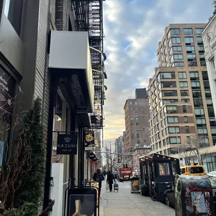 a view of a city street