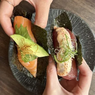 Salmon-Yuzu Roll, Tuna-Creamy Roll