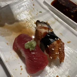 Tuna and eel