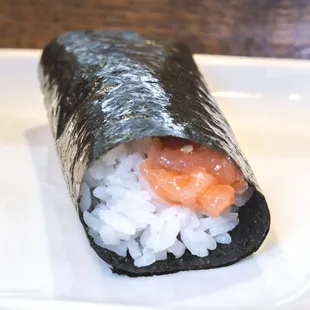 Salmon Hand Roll.