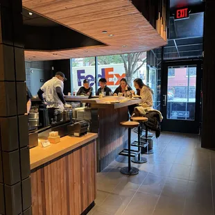 the interior of a restaurant