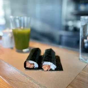 Salmon Hand Rolls (part of set or $5ea)