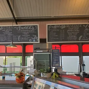 menus on the wall