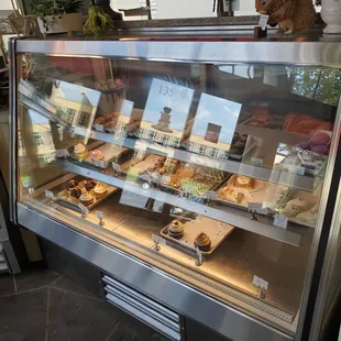 a display of baked goods