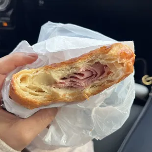 Jalapeño ham and cheese croissant