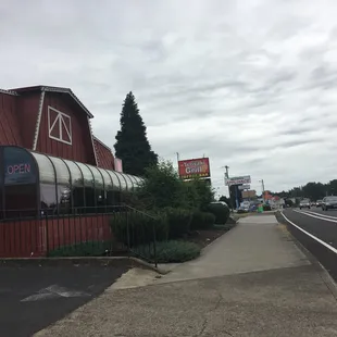 outside